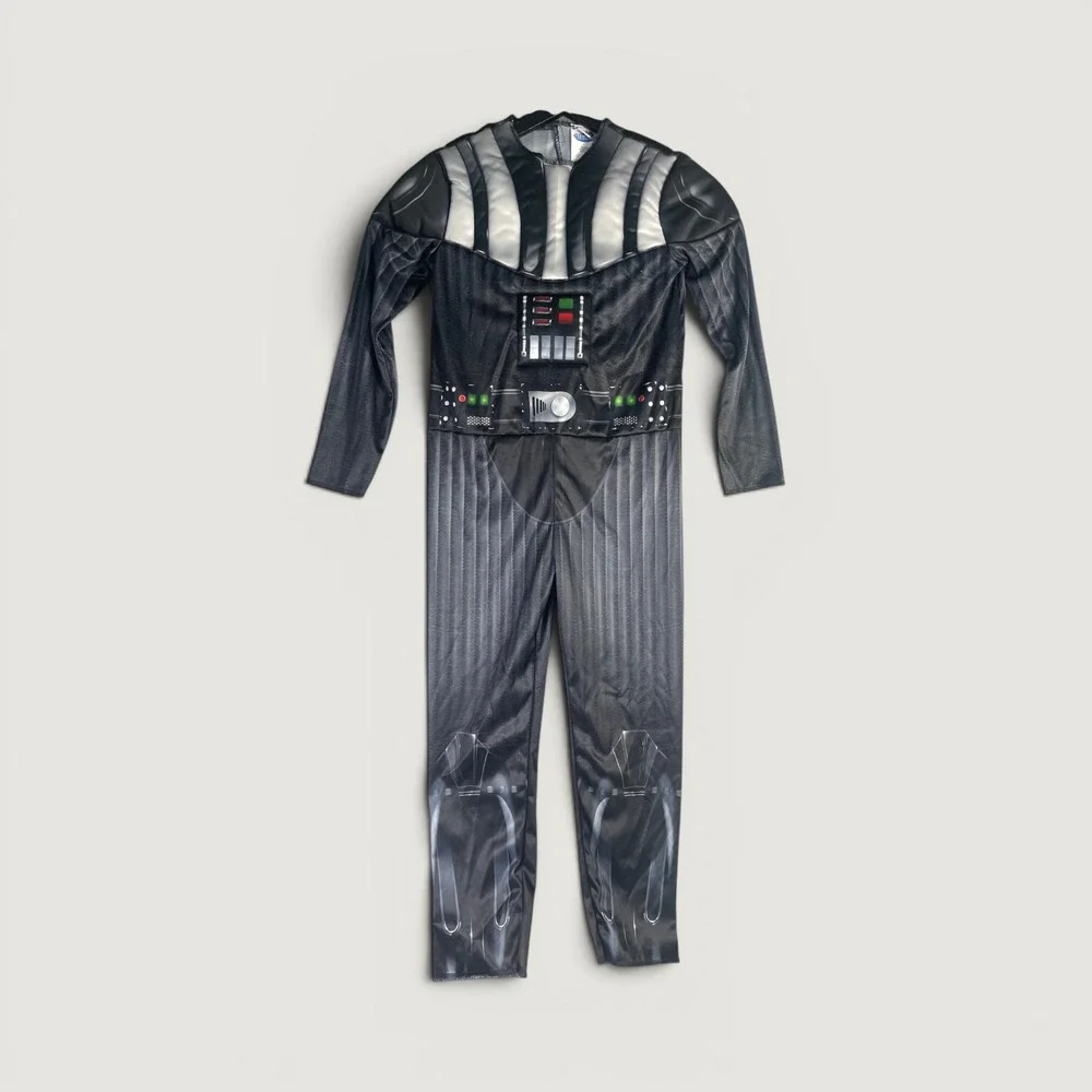 Star Wars Darth Vader Costume Jumpsuit Kids Youth  M 8-10 Jazwares Halloween
